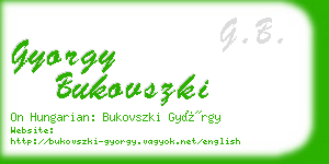 gyorgy bukovszki business card